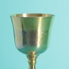Cáliz litúrgico español antiguo de cobre dorado, fechado en 1831