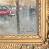 Pintura vintage del Arco del Triunfo de París, firmada Rigaud, hacia 1960