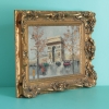 Pintura vintage del Arco del Triunfo de París, firmada Rigaud, hacia 1960