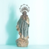 Inmaculada Concepción barroca del siglo XVIII en madera policromada con diadema de plata
