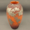 Jarrón de pâte de verre art nouveau con decoración de metal, 1900-1920