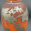 Jarrón de pâte de verre art nouveau con decoración de metal, 1900-1920