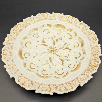 Gran plato de porcelana de Meissen, 1841 - 1855