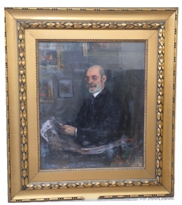 Óleo sobre tabla, Eliseo Meifren Roig, Familia Dexeus