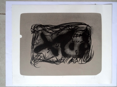 Antoni Tápies, litografía abstracta, años 80
