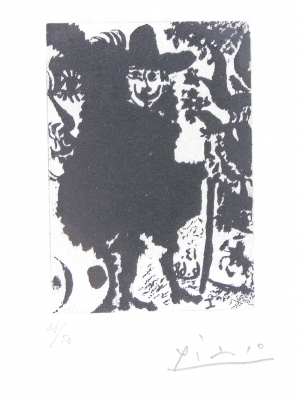 Pablo Picasso, grabado en aguatinta sobre papel, La Célestine 347