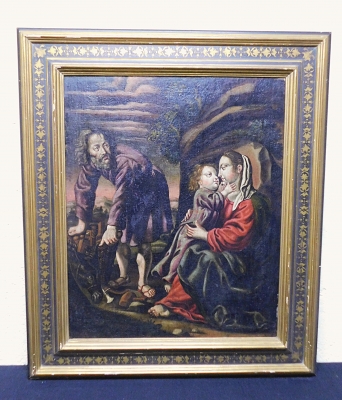 Óleo sobre tela religioso, siglo XVIII