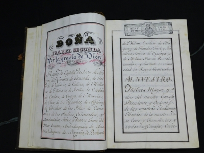 Ejecutoria de hidalguia, en favor de Antonio y Santiago Botas Calvo, Isabel II, 1835