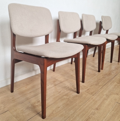 Juego de cuatro sillas de Erik Buch, para O. D. Mobler, 1950 - 1960