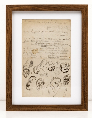 Tristan Tzara, dibujo y texto originales, 1925