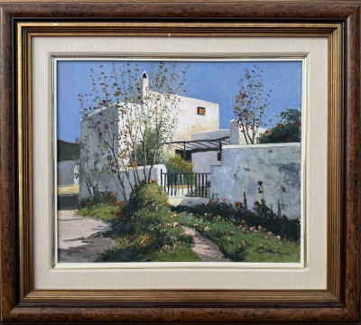Antoni Maria Sadurní, Casa Mallorquina, Mallorca, óleo sobre lienzo, 1993