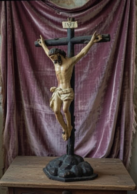 Talla de madera, Cristo crucificado, siglo XVIII