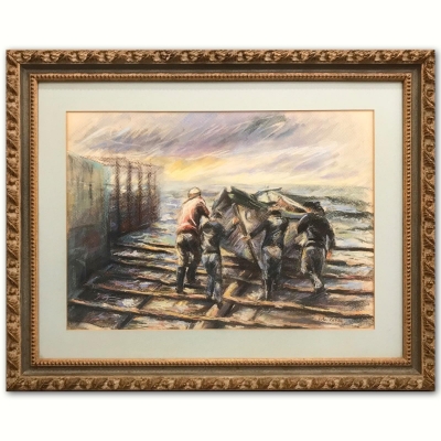 ”Pescadores en el Embarcadero”, Lola Cardós, 1992
