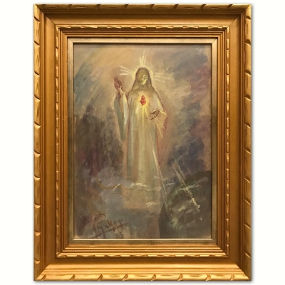 ”Boceto para Cristo del Sagrado Corazón en Gloria”, Juan Gallego Pinazo (ca.1920), 1955