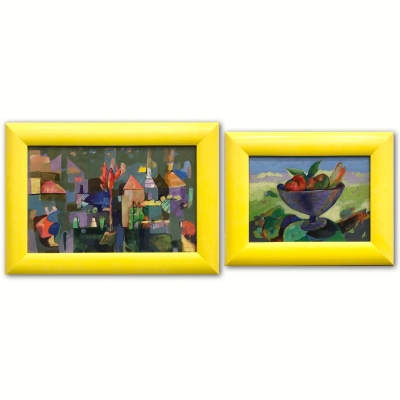 ”Arquitecturas en Color” y “Bodegón Contemporáneo con Frutero y Paisaje”, J.Márquez (Córdoba), decada de 2010 y año 2018
