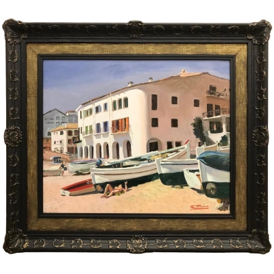 ”Calella de Palafrugell”, Enric Trapero Ballestero, años 60-70 del siglo XX