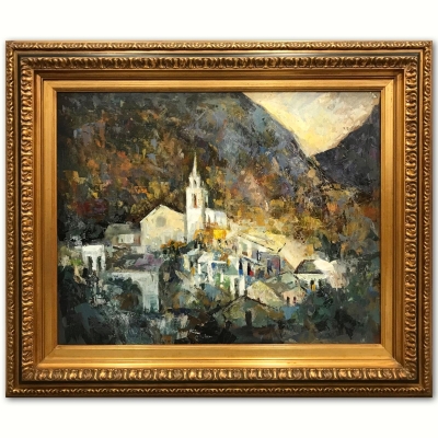 ”Paisaje Andaluz con Valle”, escuela española, años 80-90 del siglo XX