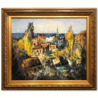 ”Paisaje Costero Andaluz”, escuela española, años 80-90 del siglo XX