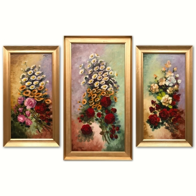 “Tres Composiciones Florales”, Salvador Sabaté (1921–1984), 1974
