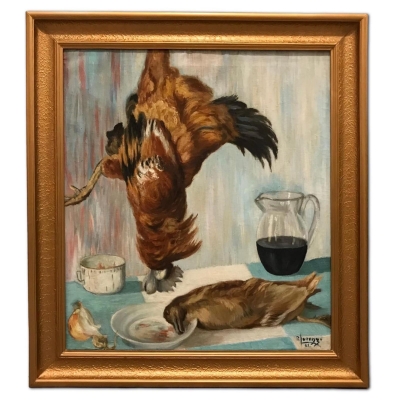 “Bodegón con Aves”, Rogelio Lorenzo Rodríguez (1921-2003), 1961