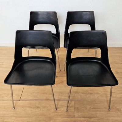 Cuatro sillas mid century de Kay Korbing para Fibrex, Dinamarca, 1960 - 1965
