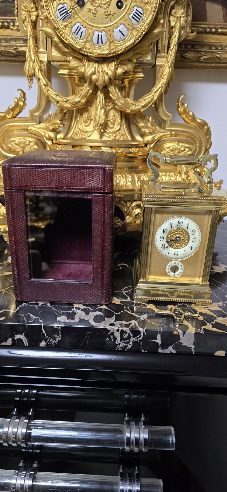 Reloj de carruaje francés, siglo XIX