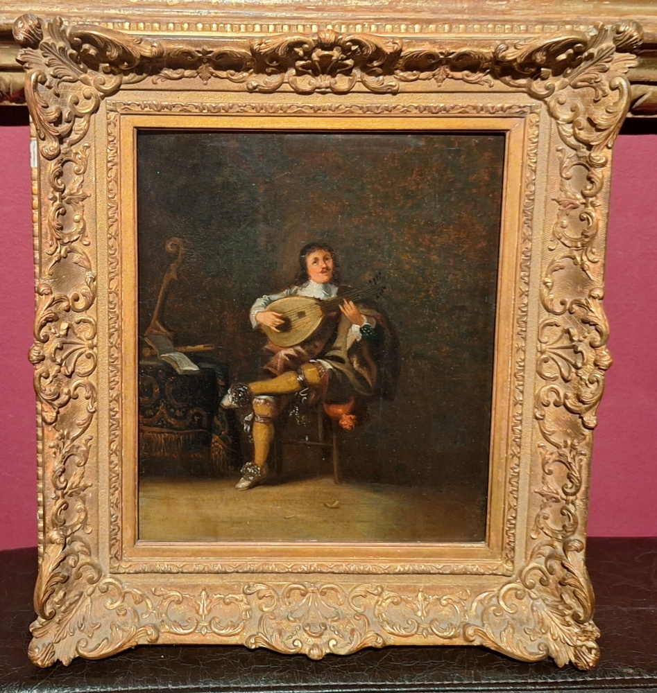 El tañedor de laud, escuela flamenca, siglo XVII