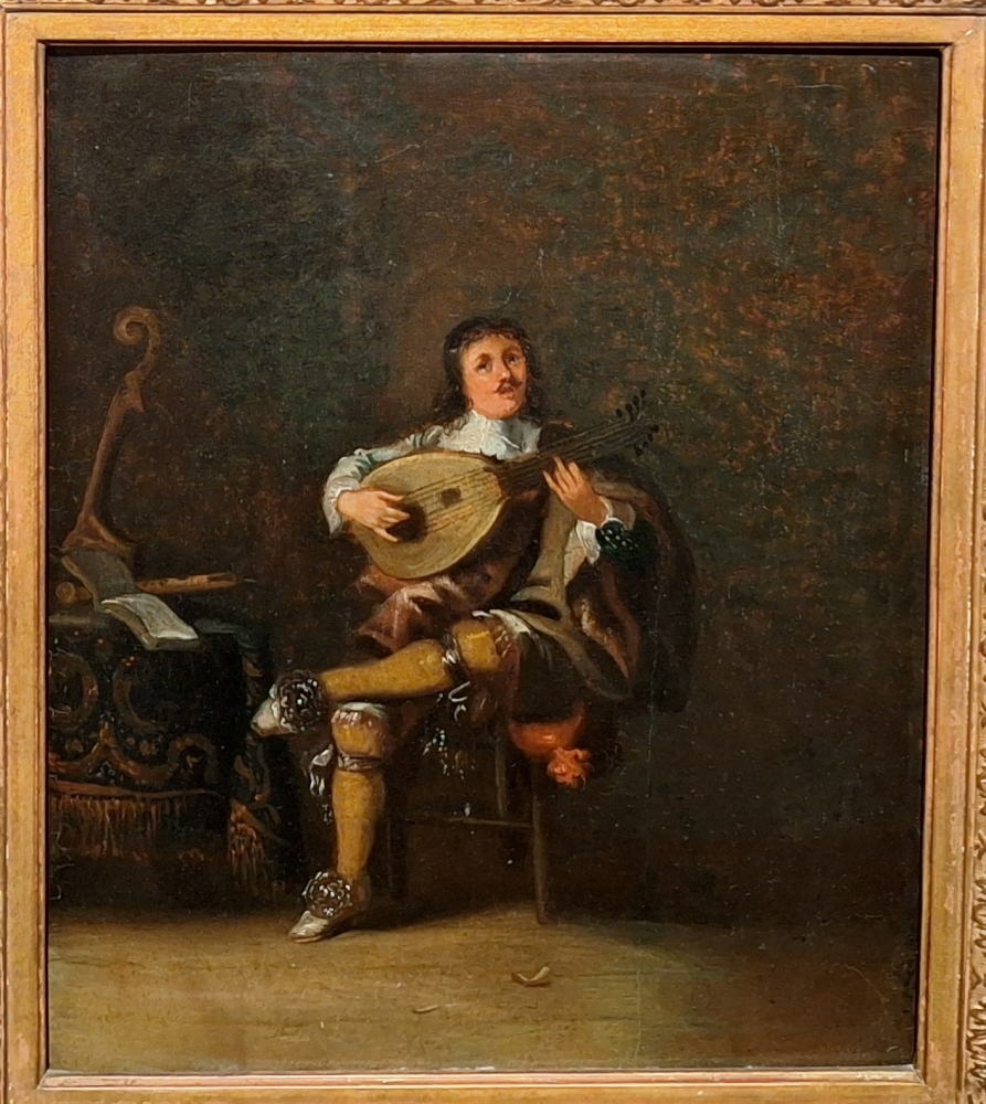 El tañedor de laud, escuela flamenca, siglo XVII