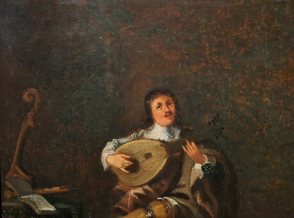 El tañedor de laud, escuela flamenca, siglo XVII