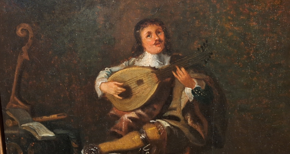 El tañedor de laud, escuela flamenca, siglo XVII
