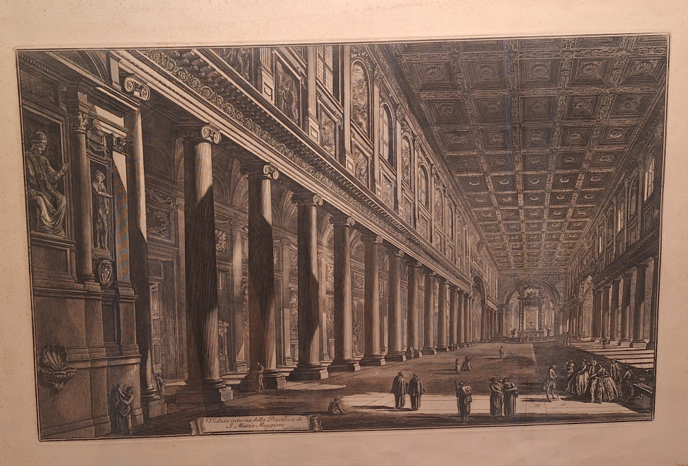 “Veduta interna della Basilica di S. Maria Maggiore”, Giovanni Battista Piranesi, 1768