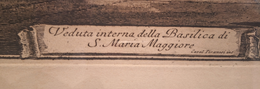 “Veduta interna della Basilica di S. Maria Maggiore”, Giovanni Battista Piranesi, 1768