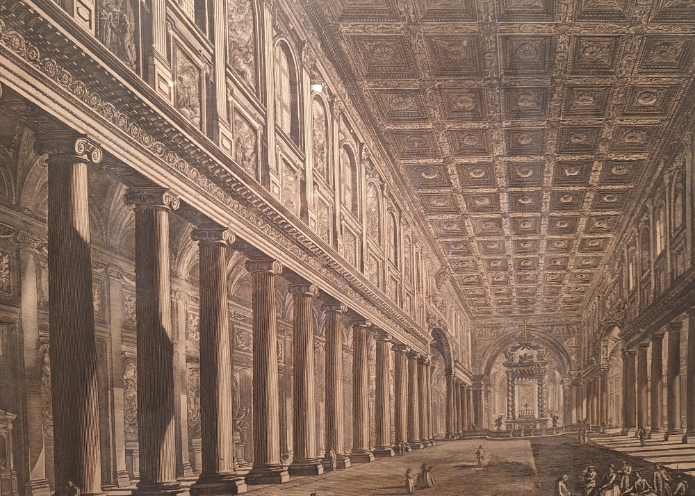 “Veduta interna della Basilica di S. Maria Maggiore”, Giovanni Battista Piranesi, 1768