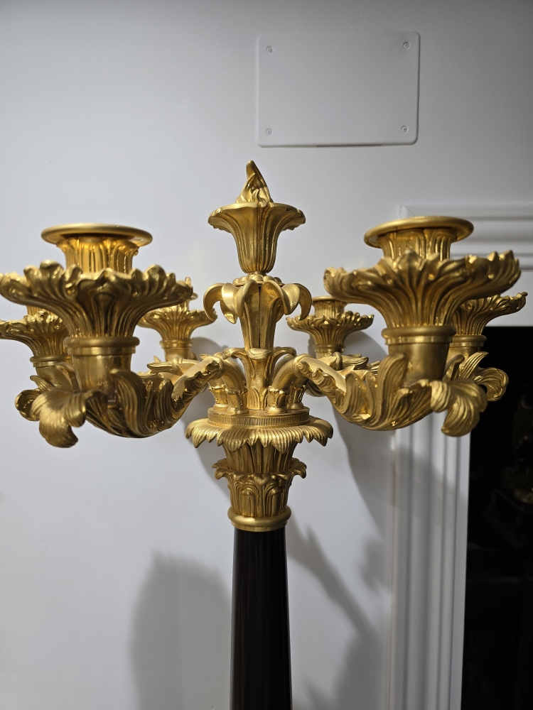 Pareja de candelabros, Francia, época Imperio, c. 1810