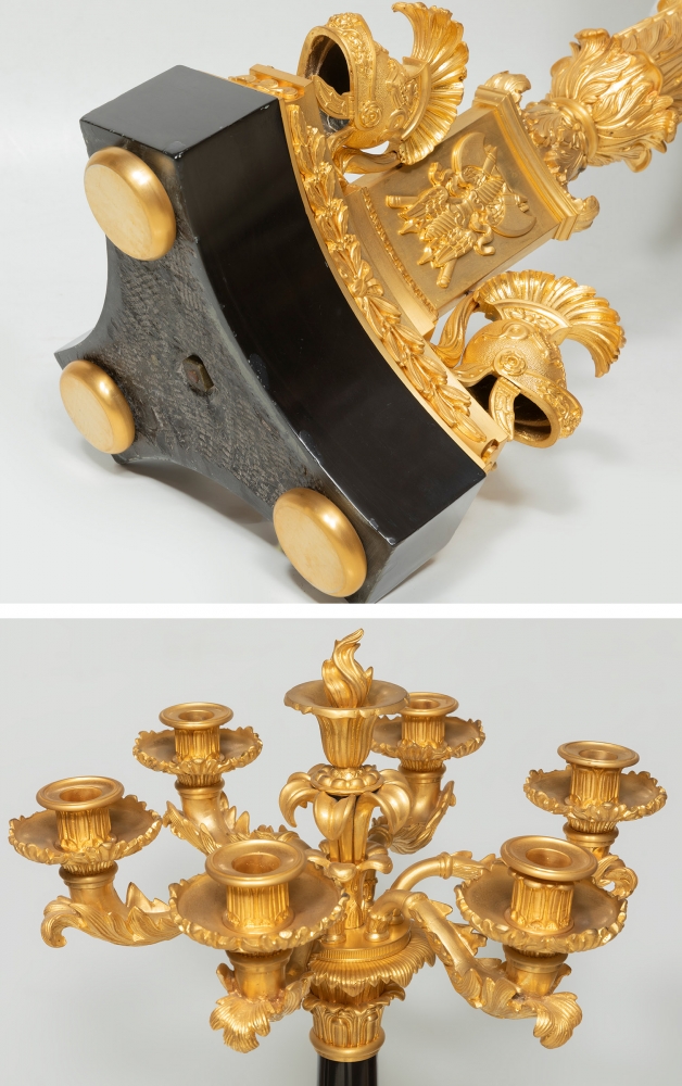Pareja de candelabros, Francia, época Imperio, c. 1810