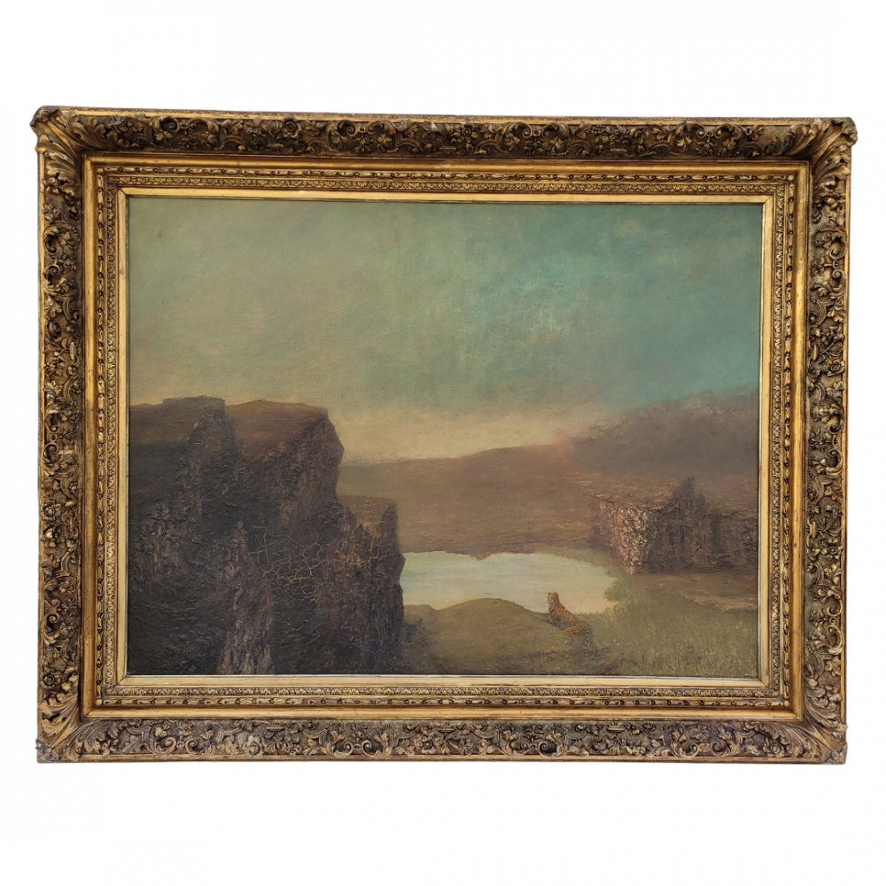 “Tigre ante un paisaje onírico”, Romanticismo, Inglaterra, siglo XIX