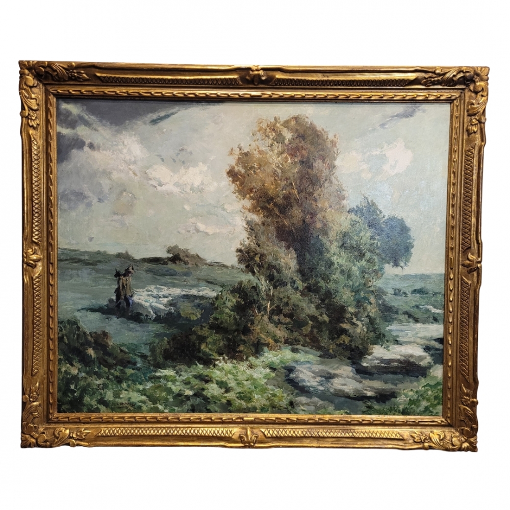 Ricard Arenys Galdón, “Paisaje con pastor”, Cataluña, España, siglo XX