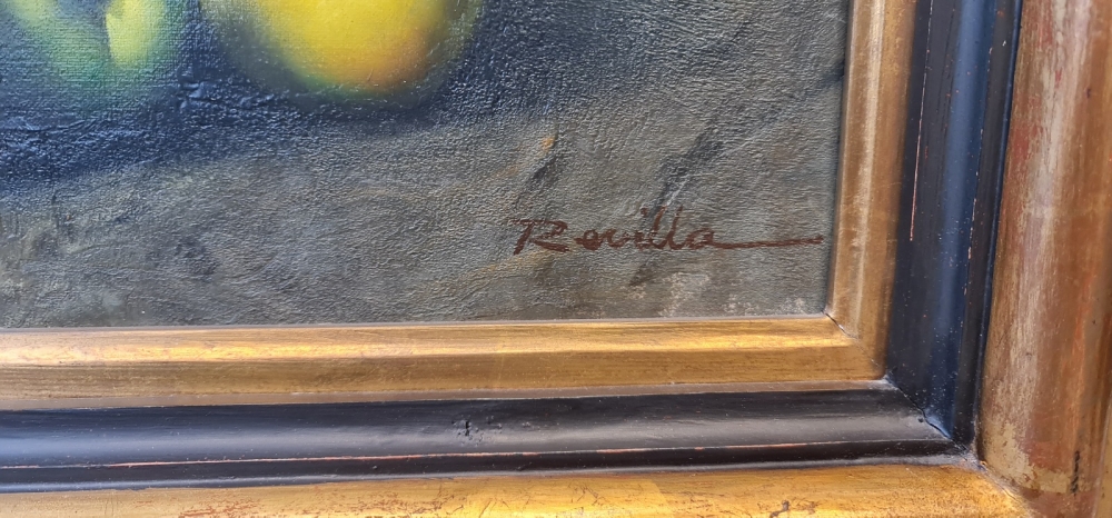 Justo Revilla Rubio, Bodegón, óleo sobre lienzo