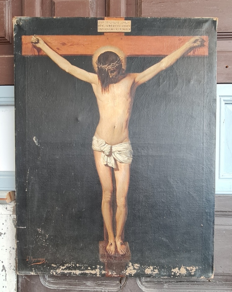 José Othón de Aguinaga, Cristo crucificado según Velázquez, óleo sobre lienzo