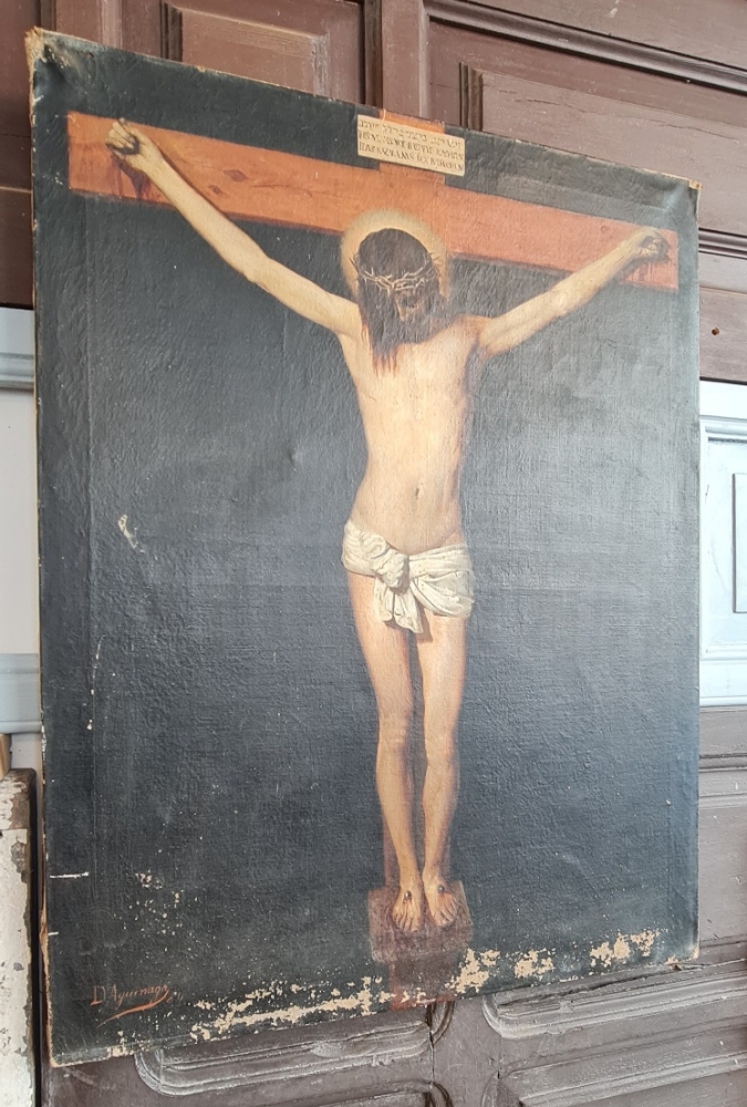 José Othón de Aguinaga, Cristo crucificado según Velázquez, óleo sobre lienzo