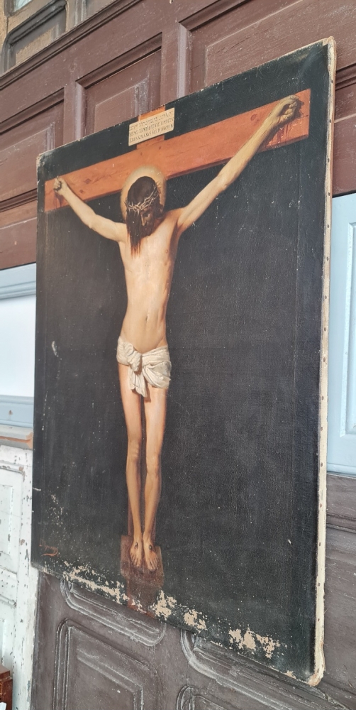 José Othón de Aguinaga, Cristo crucificado según Velázquez, óleo sobre lienzo