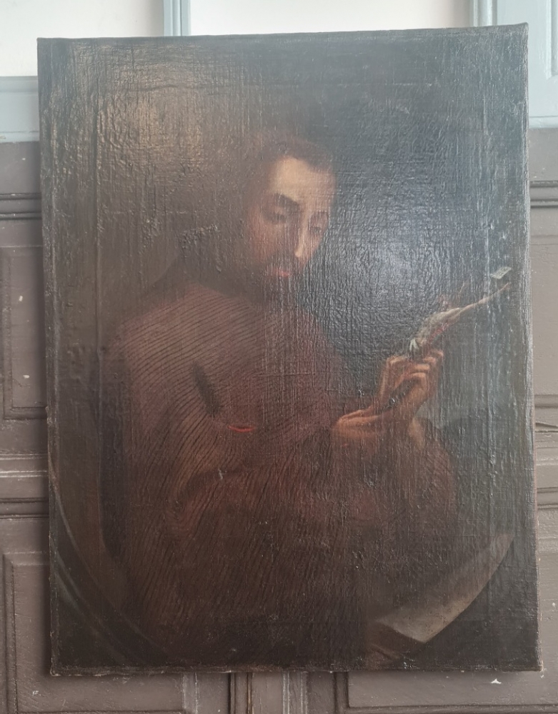 Francisco Antonio Vallejo, óleo de San Francisco de Asís, siglo XVIII
