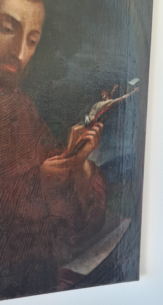 Francisco Antonio Vallejo, óleo de San Francisco de Asís, siglo XVIII