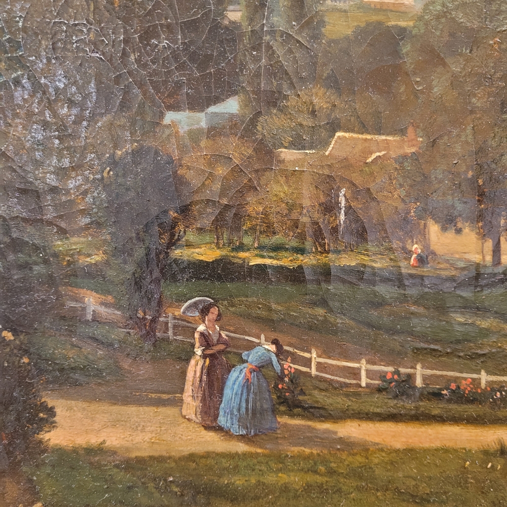 Narcisse Berchère, “Paisaje de Asnières-sur-Seine”, Francia, siglo XIX