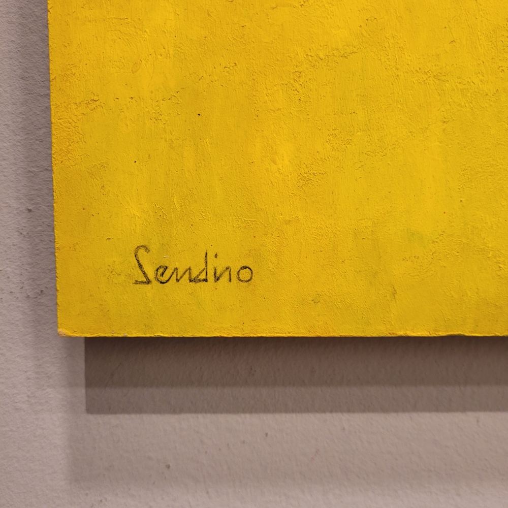 Julio Sendino, encáustica al agua “Movimiento lateral”, 2019