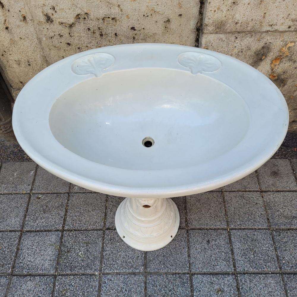 Lavabo Art Nouveau, porcelana, Francia, años 30