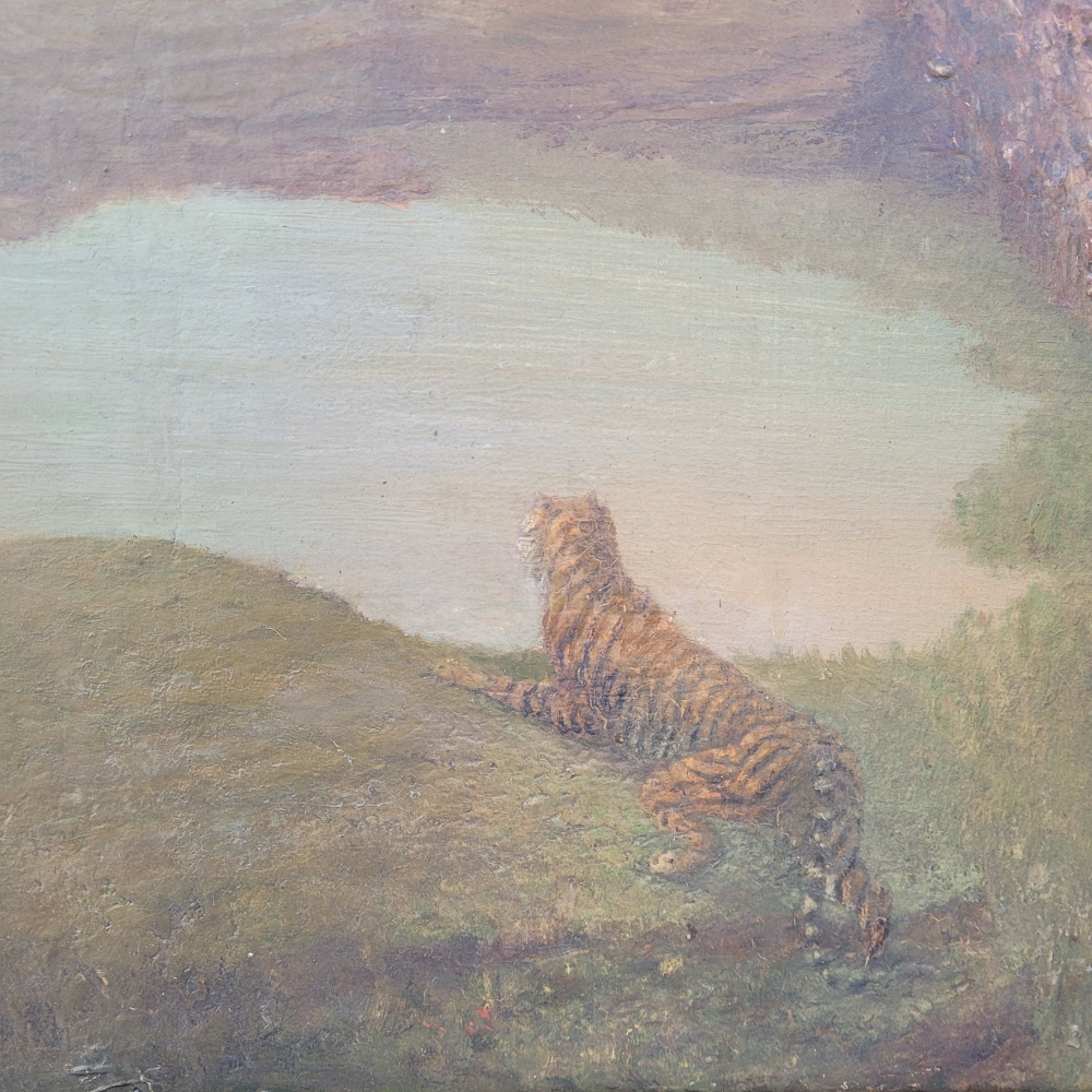 “Tigre ante un paisaje onírico”, Romanticismo, Inglaterra, siglo XIX