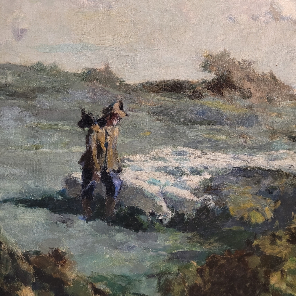 Ricard Arenys Galdón, “Paisaje con pastor”, Cataluña, España, siglo XX