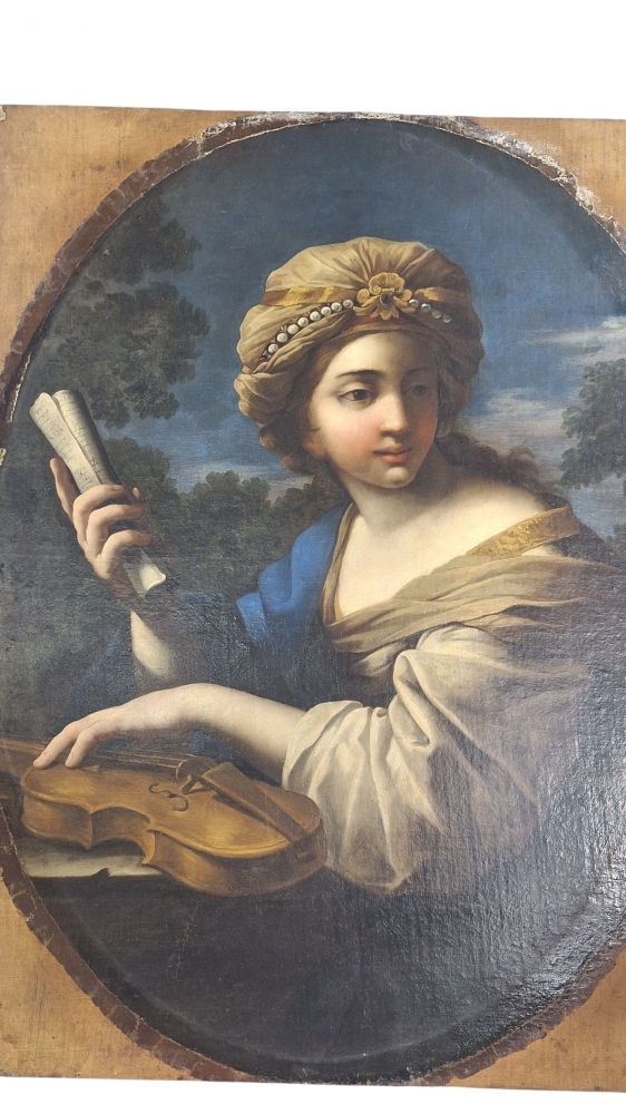 Santa Cecilia, óleo sobre lienzo, escuela italiana, siglo XVIII