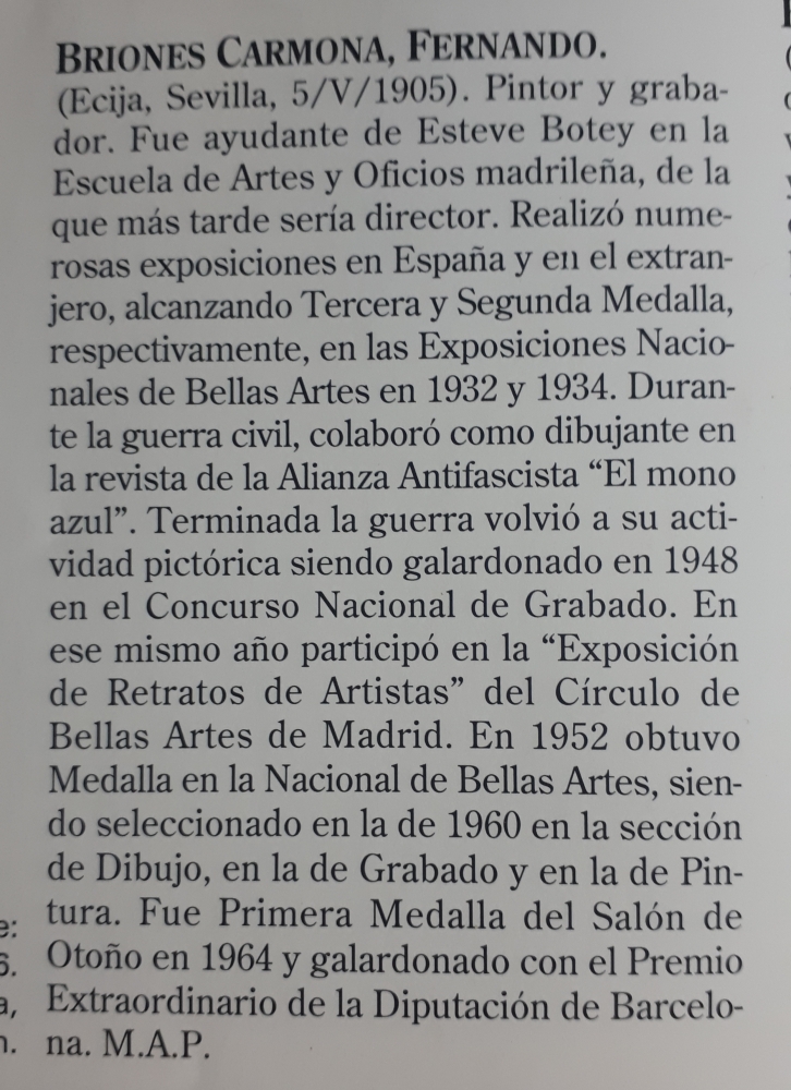 Fernando Briones Carmona, Bodegón, óleo sobre el lienzo